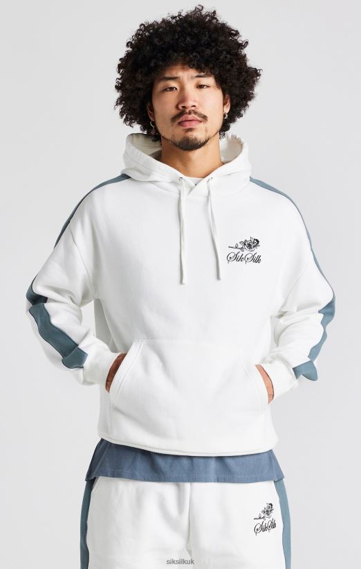 SikSilk Apparel 020XHH433 White Rose Oversized Hoodie Men
