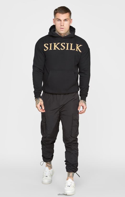 SikSilk Apparel 020XHH436 Gold Applique Hoodie Men