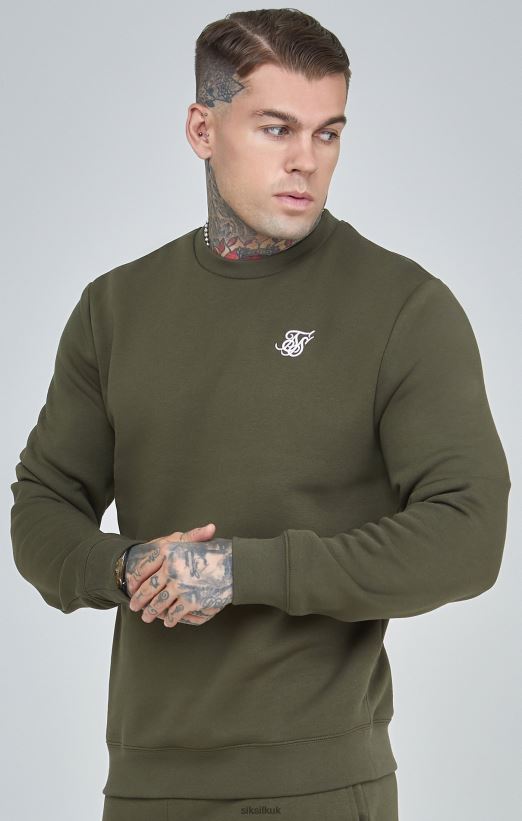 SikSilk Apparel 020XHH441 Khaki Essential Sweatshirt Men