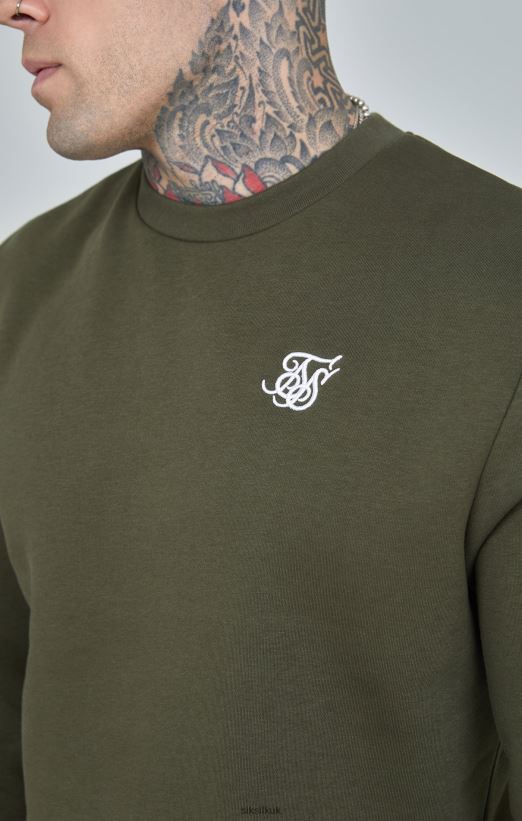 SikSilk Apparel 020XHH441 Khaki Essential Sweatshirt Men