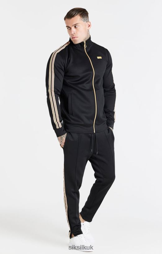 SikSilk Apparel 020XHH446 Black Funnel Zip Through Men