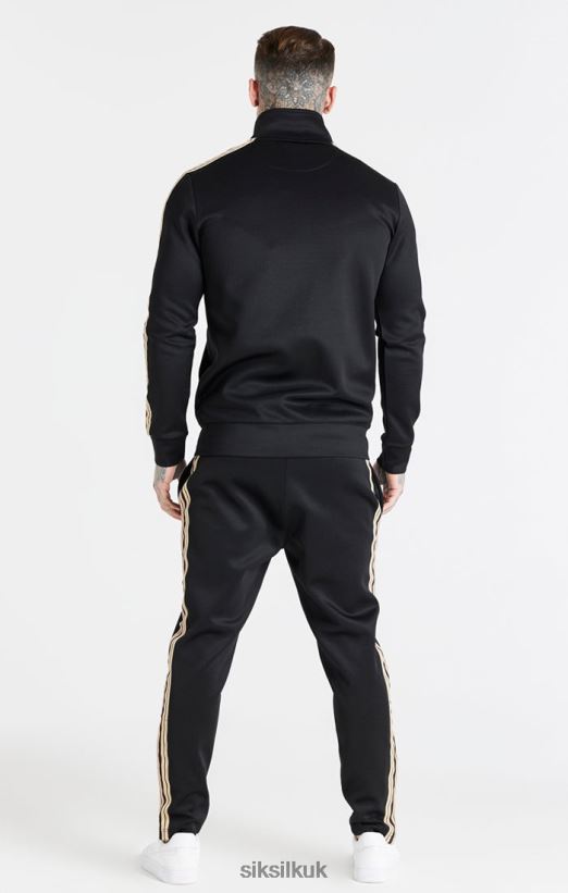 SikSilk Apparel 020XHH446 Black Funnel Zip Through Men