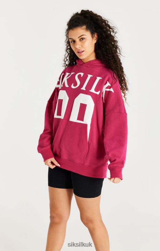 SikSilk Apparel 020XHH459 Pink Relaxed Fit Overhead Hoodie Men