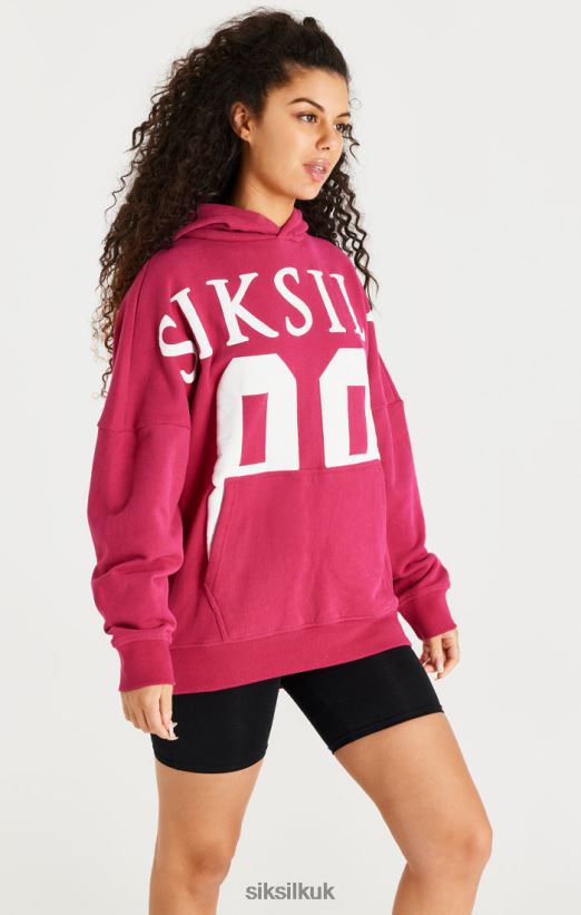 SikSilk Apparel 020XHH459 Pink Relaxed Fit Overhead Hoodie Men