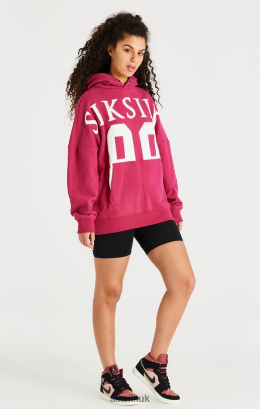 SikSilk Apparel 020XHH459 Pink Relaxed Fit Overhead Hoodie Men