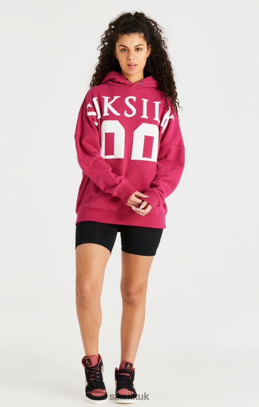 SikSilk Apparel 020XHH459 Pink Relaxed Fit Overhead Hoodie Men