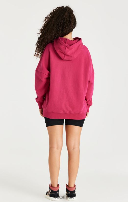 SikSilk Apparel 020XHH459 Pink Relaxed Fit Overhead Hoodie Men
