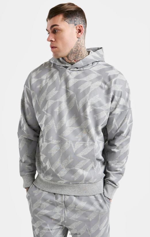 SikSilk x Apparel 020XHH447 Messi Silver Print Hoodie Men