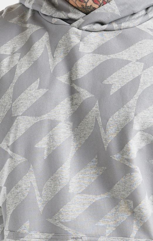 SikSilk x Apparel 020XHH447 Messi Silver Print Hoodie Men