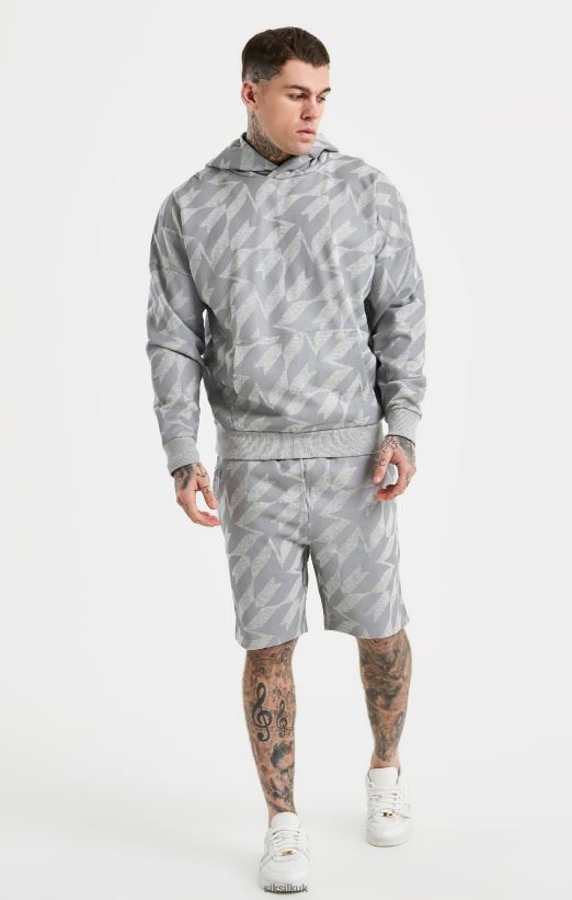 SikSilk x Apparel 020XHH447 Messi Silver Print Hoodie Men