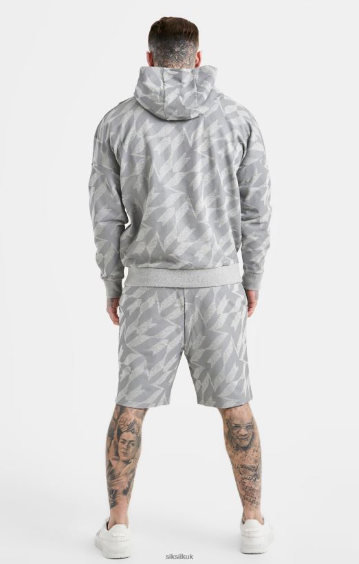 SikSilk x Apparel 020XHH447 Messi Silver Print Hoodie Men