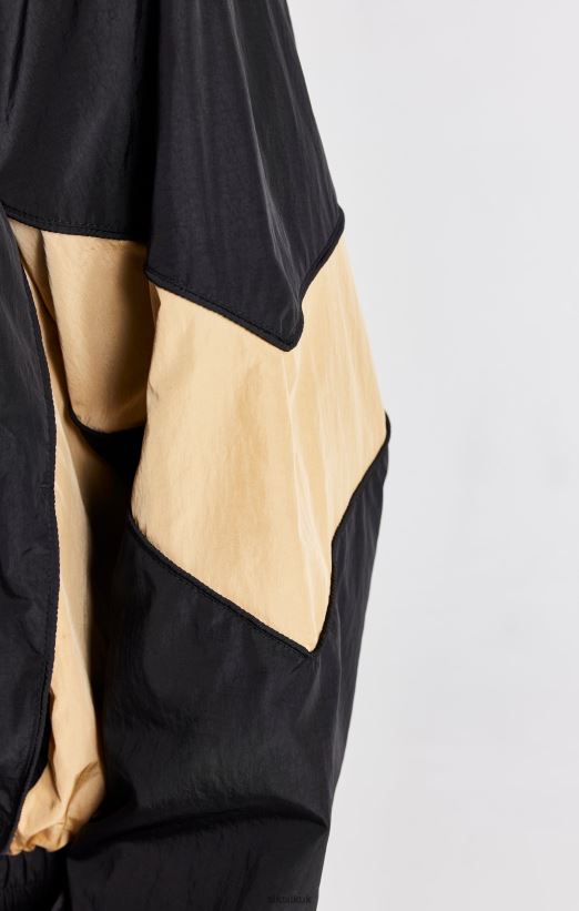 SikSilk Apparel 020XHH468 Black Panelled Bomber Jacket Men