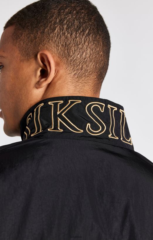 SikSilk Apparel 020XHH468 Black Panelled Bomber Jacket Men