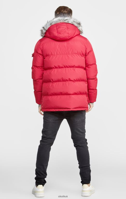 SikSilk Apparel 020XHH470 Red Arctic Parka Men