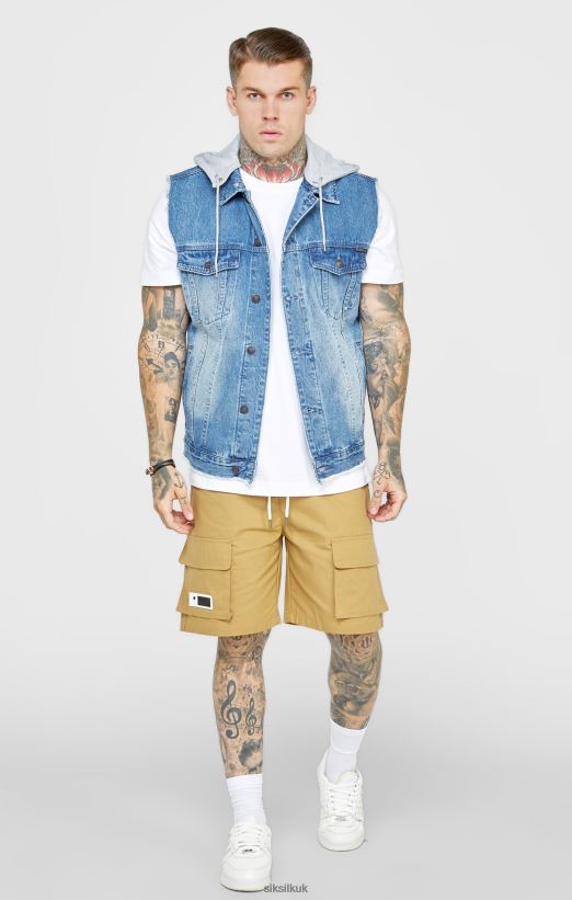 SikSilk Apparel 020XHH473 Rinse & Denim Gilet Men