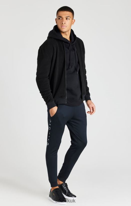 SikSilk Apparel 020XHH475 Black Reflective Bomber Jacket Men