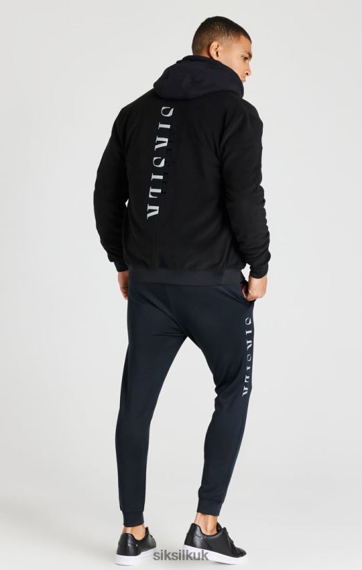 SikSilk Apparel 020XHH475 Black Reflective Bomber Jacket Men