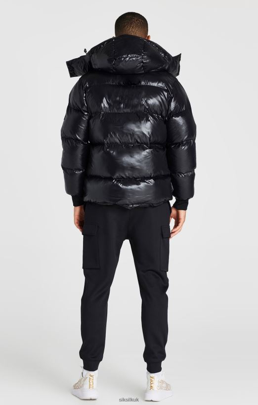 SikSilk Apparel 020XHH477 Black Puffer Jacket Men