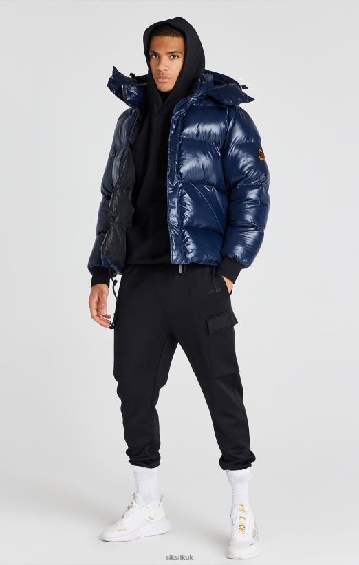 SikSilk Apparel 020XHH478 Navy Puffer Jacket Men