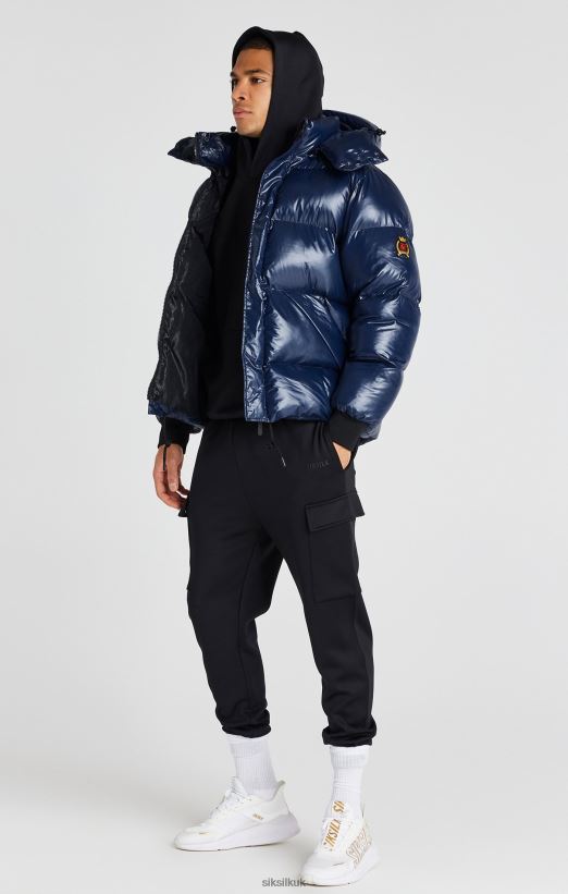 SikSilk Apparel 020XHH478 Navy Puffer Jacket Men