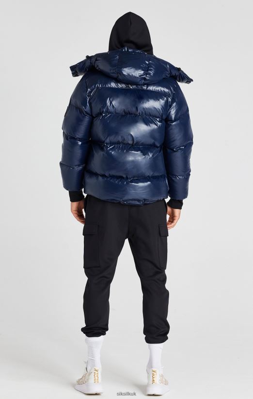 SikSilk Apparel 020XHH478 Navy Puffer Jacket Men