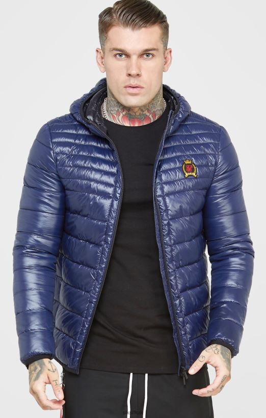 SikSilk Apparel 020XHH481 Blue Packable Bubble Jacket Men