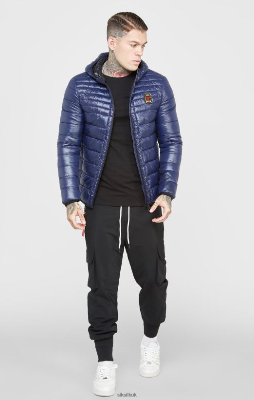 SikSilk Apparel 020XHH481 Blue Packable Bubble Jacket Men