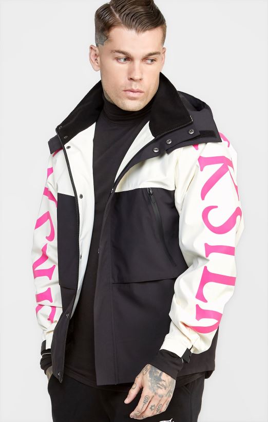 SikSilk Apparel 020XHH482 Ecru Technical Jacket Men