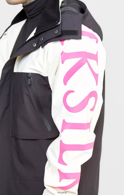 SikSilk Apparel 020XHH482 Ecru Technical Jacket Men