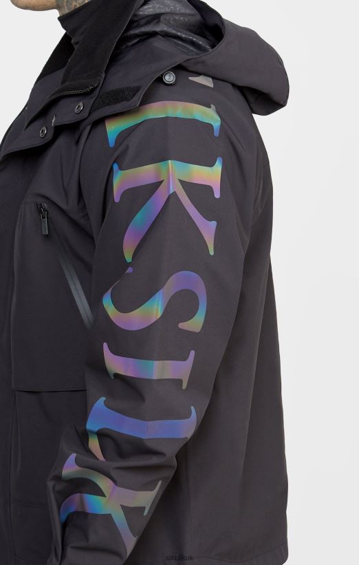 SikSilk Apparel 020XHH484 Black Technical Jacket Men