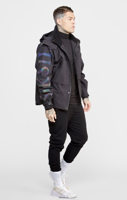 SikSilk Apparel 020XHH484 Black Technical Jacket Men