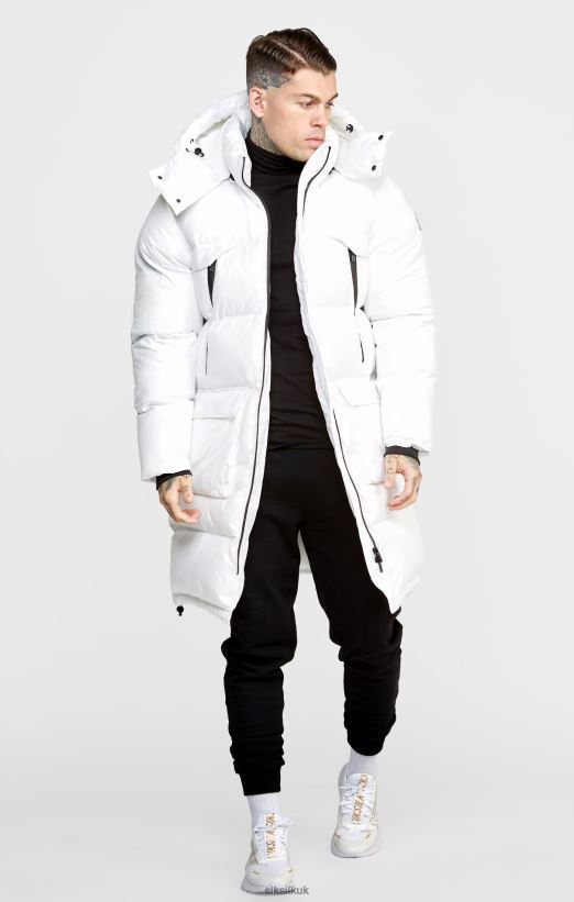 SikSilk Apparel 020XHH488 White Managers Coat Men