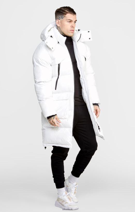 SikSilk Apparel 020XHH488 White Managers Coat Men