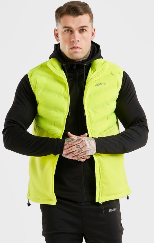 SikSilk Apparel 020XHH492 Yellow Sports Gilet Men