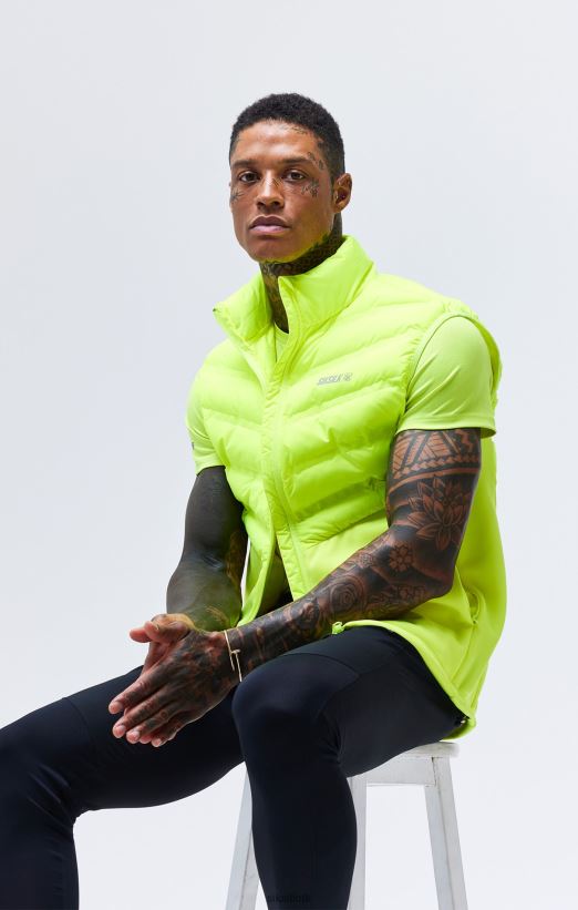 SikSilk Apparel 020XHH492 Yellow Sports Gilet Men
