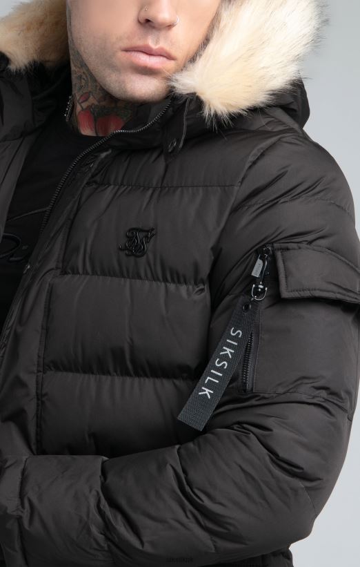 SikSilk Apparel 020XHH493 Black Expedition Parka Men
