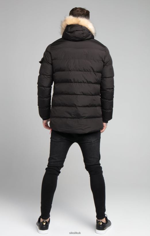 SikSilk Apparel 020XHH493 Black Expedition Parka Men