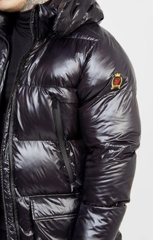 SikSilk Apparel 020XHH497 Black Managers Coat Men