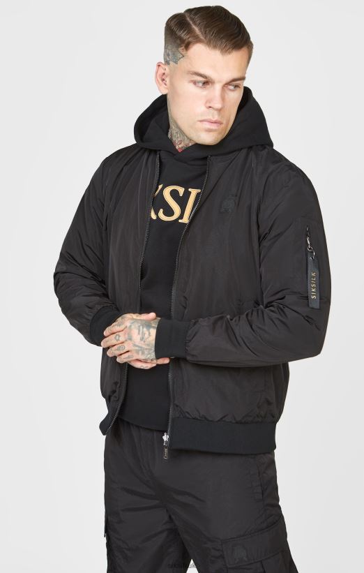 SikSilk Apparel 020XHH502 Black Reversible Bomber Men