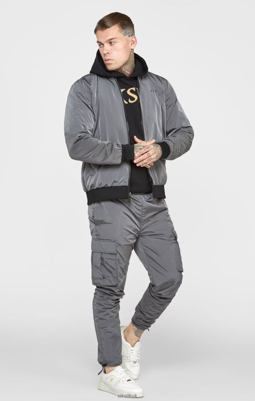 SikSilk Apparel 020XHH502 Black Reversible Bomber Men