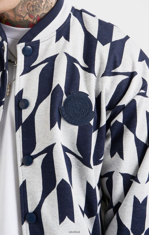 SikSilk x Apparel 020XHH498 Messi Navy Monogram Bomber Men