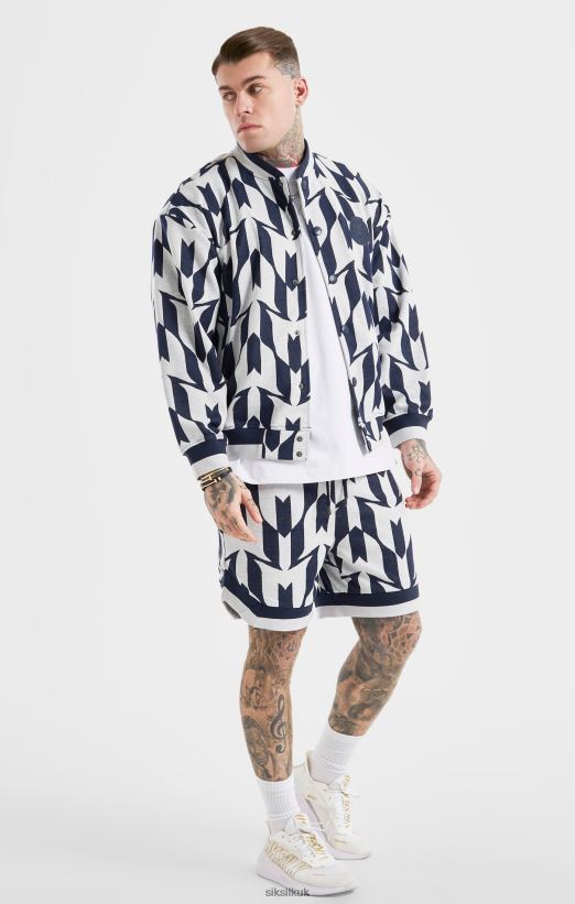 SikSilk x Apparel 020XHH498 Messi Navy Monogram Bomber Men