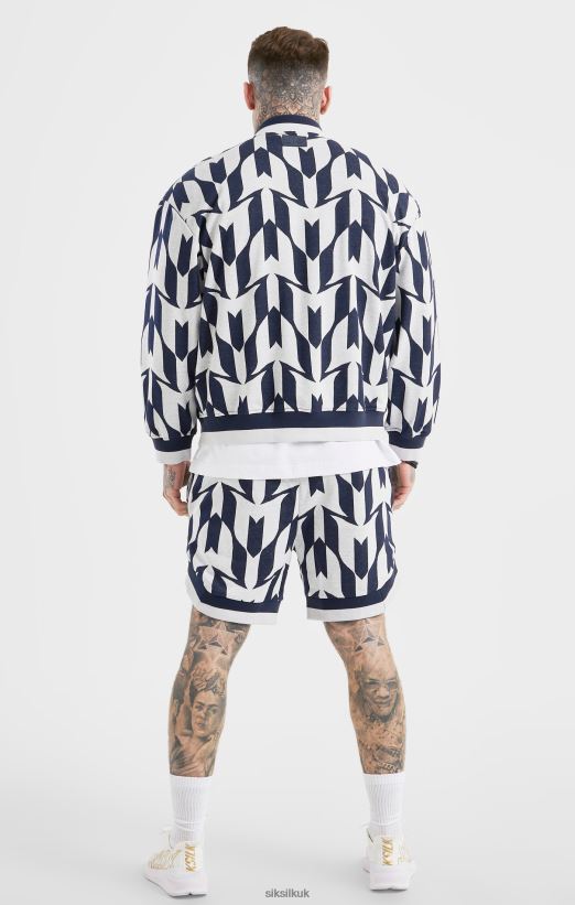 SikSilk x Apparel 020XHH498 Messi Navy Monogram Bomber Men