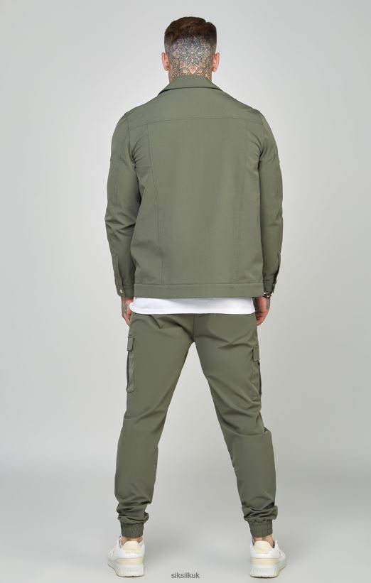 SikSilk Apparel 020XHH465 Khaki Utility Overshirt Men