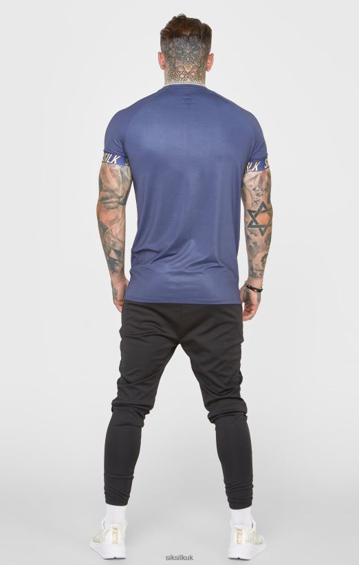 SikSilk Apparel 020XHH371 Navy Sports T-Shirt Men