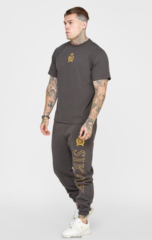 SikSilk Apparel 020XHH375 Black Foil T-Shirt Men