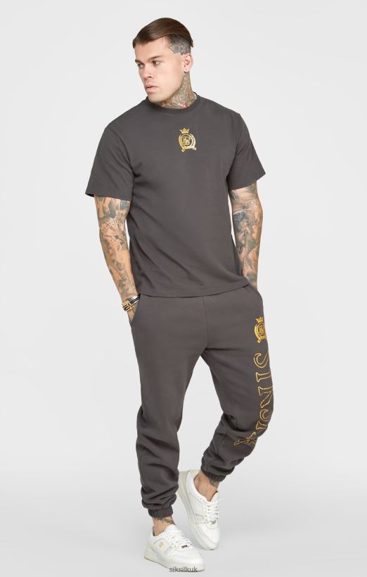 SikSilk Apparel 020XHH375 Black Foil T-Shirt Men