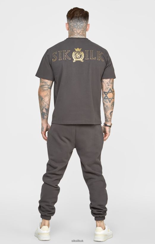 SikSilk Apparel 020XHH375 Black Foil T-Shirt Men