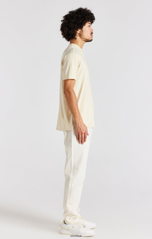 SikSilk Apparel 020XHH378 Beige High Neck T-Shirt Men