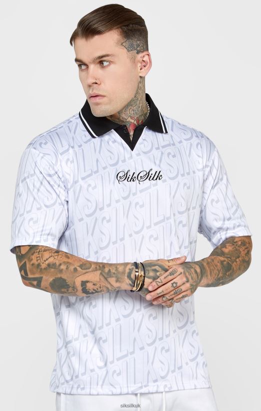 SikSilk Apparel 020XHH380 White Football Jersey Men